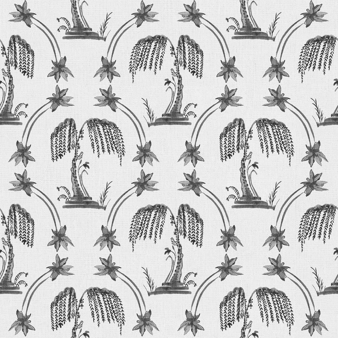 Petal Pavilion on Grasscloth