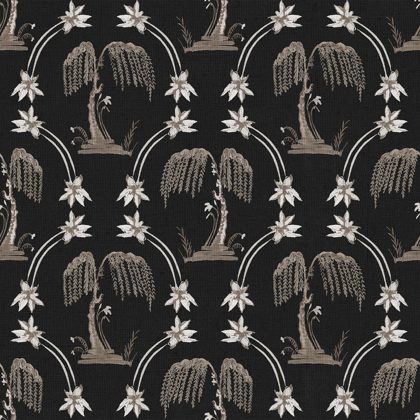 Petal Pavilion on Grasscloth