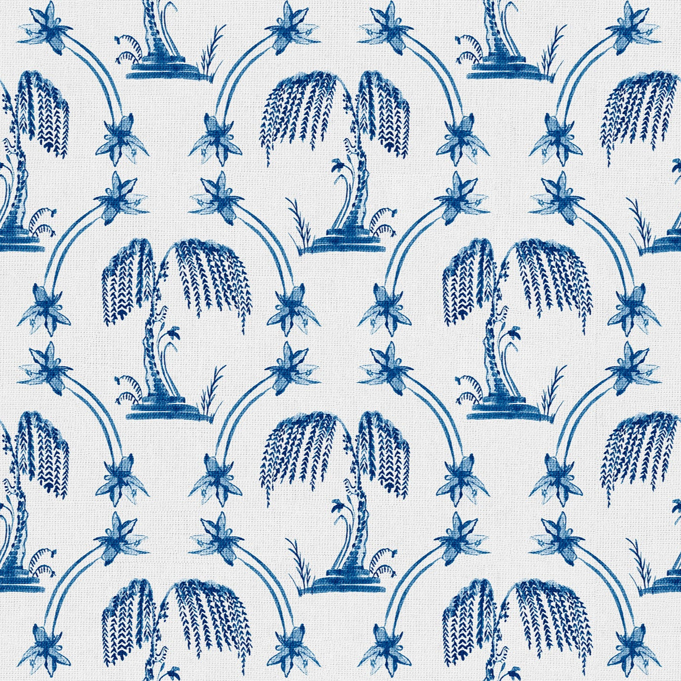 Petal Pavilion on Grasscloth