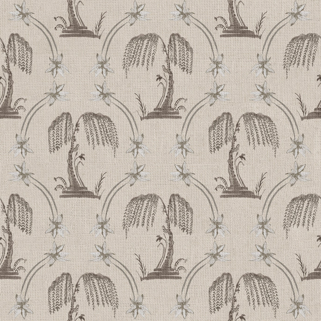 Petal Pavilion on Grasscloth