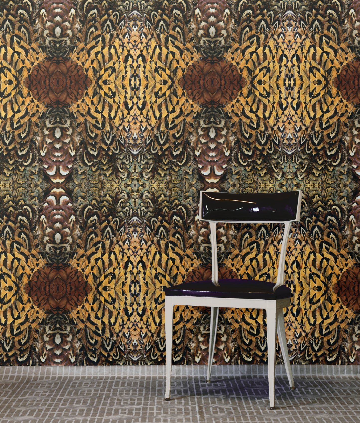 Aves (on gold metallic grasscloth)