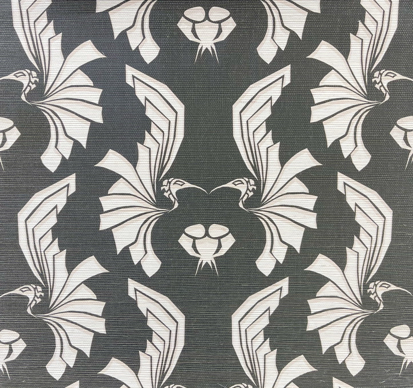 New Bird Damask on Sisal by PerePaix