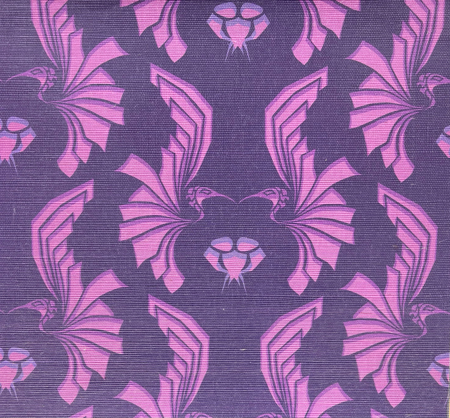 New Bird Damask on Sisal by PerePaix