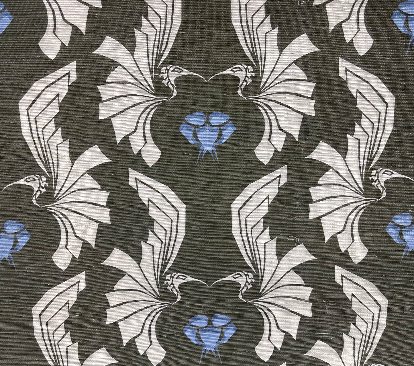 New Bird Damask on Sisal by PerePaix
