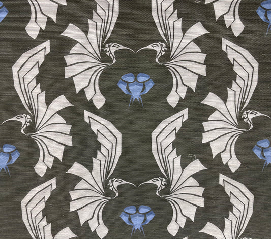 New Bird Damask on Sisal by PerePaix
