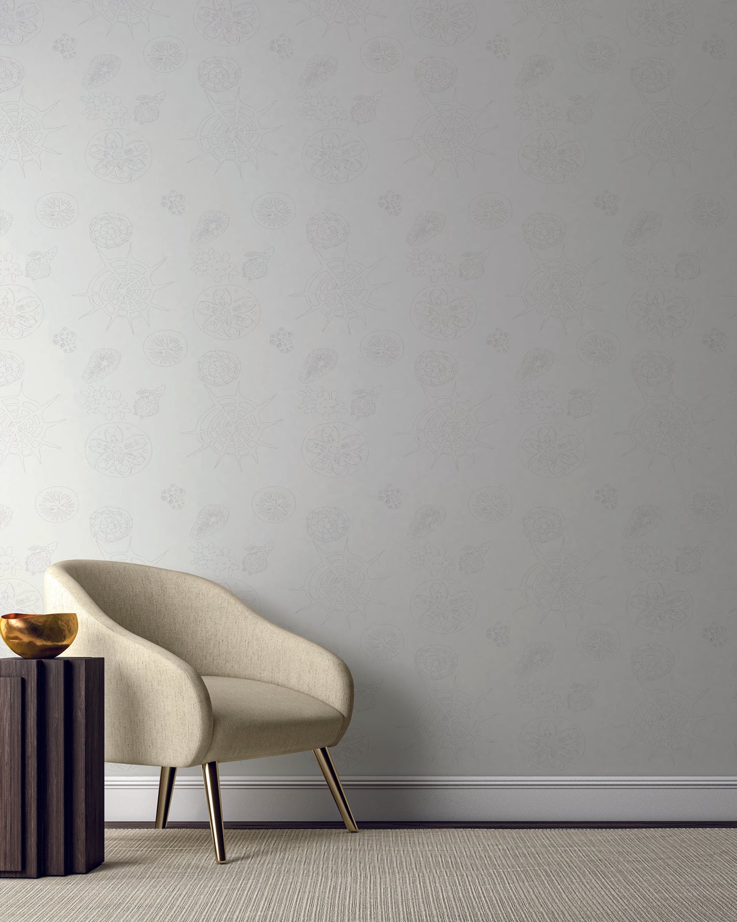 Telescopic on grasscloth