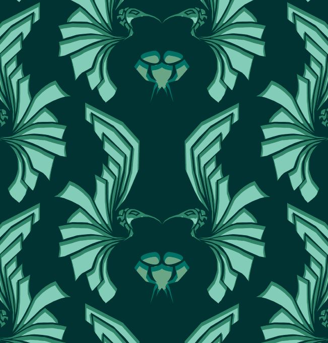 New Bird Damask by PerePaix