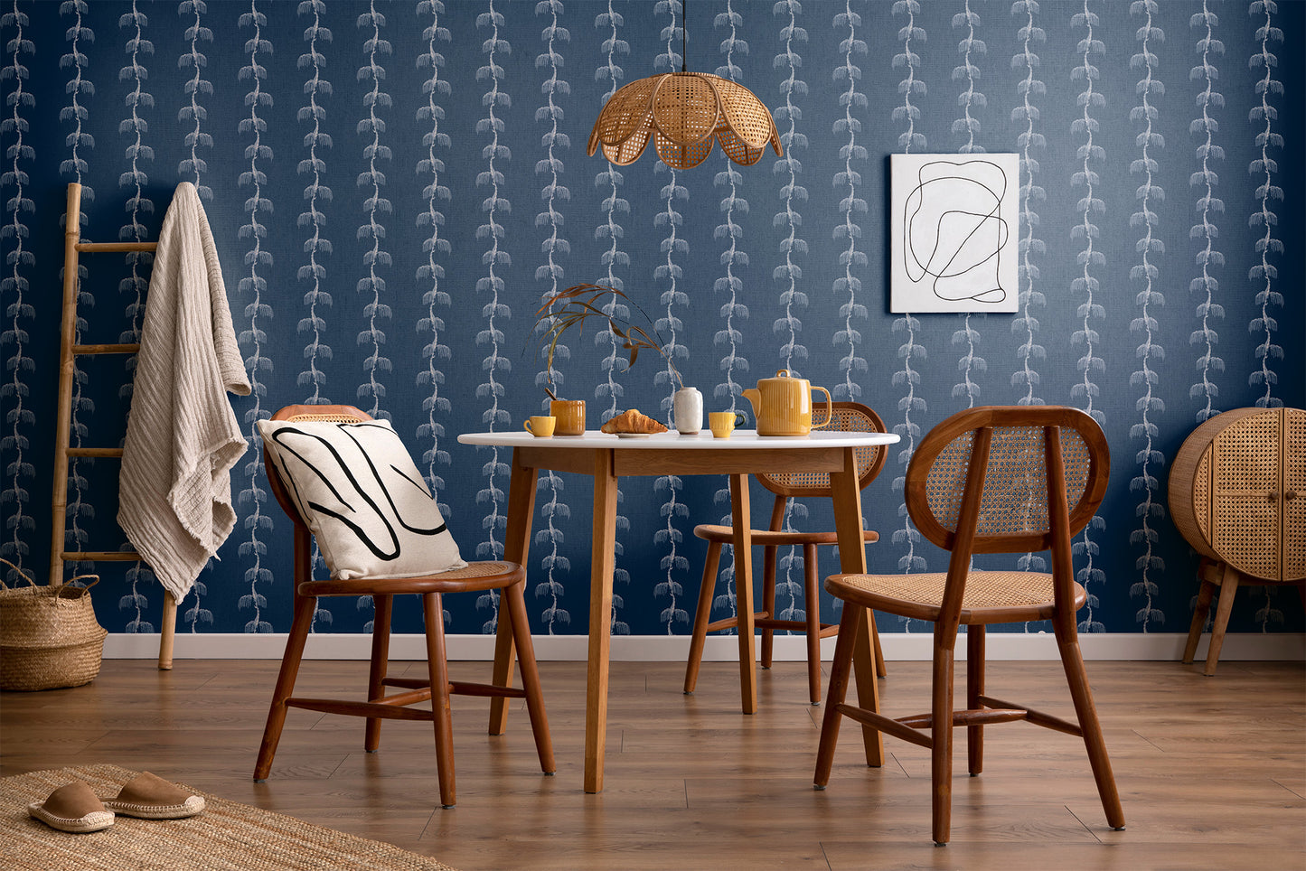 Willow Walk on Grasscloth