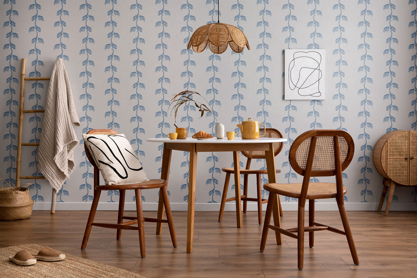 Willow Walk on Grasscloth
